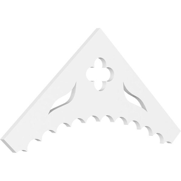 Ekena Millwork Pitch Wellington Architectural Grade PVC Gable Pediment, 48"W x 20"H x 1"P (10/12) GPP048X020X100WEL - main